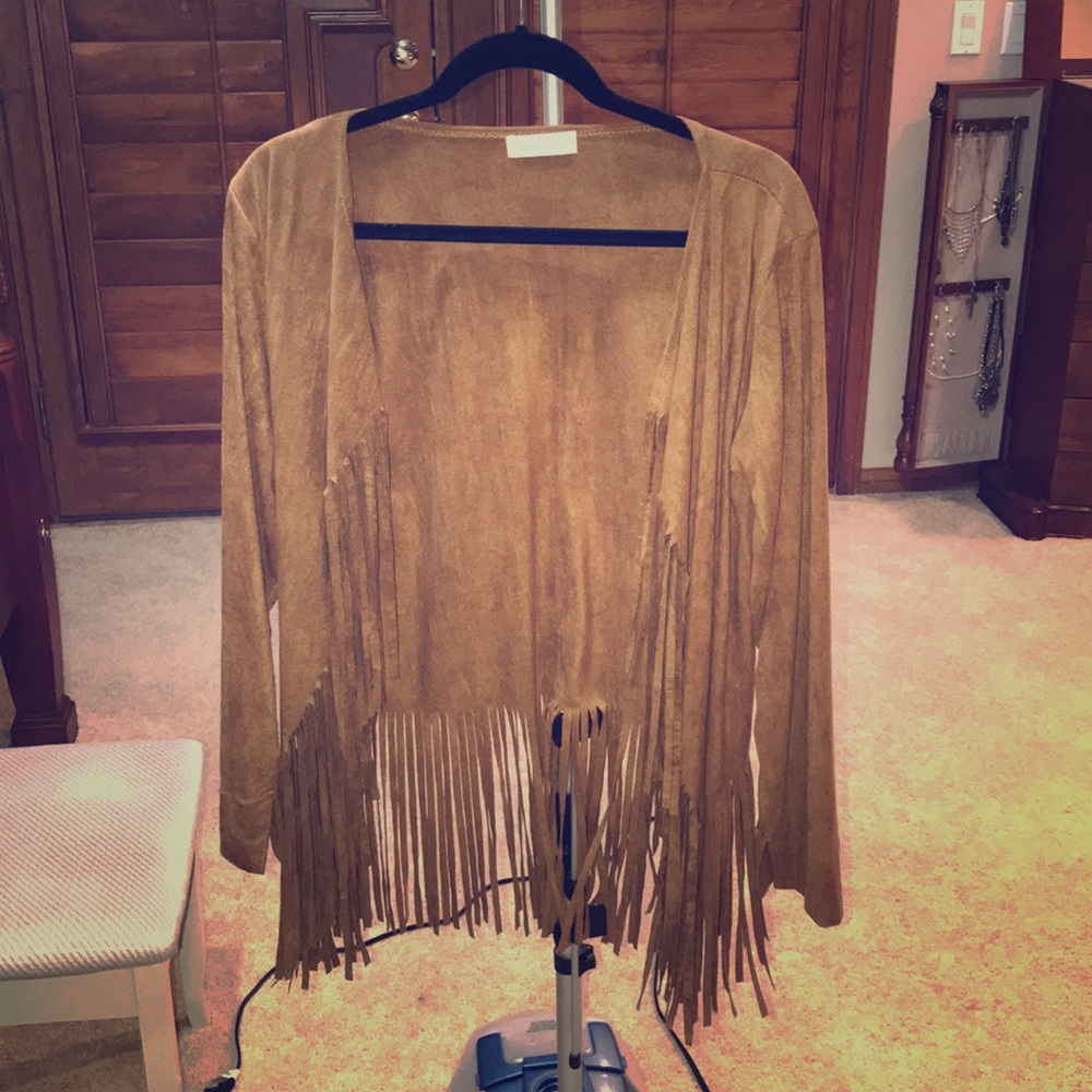 Grace & Lace fringe suede like material